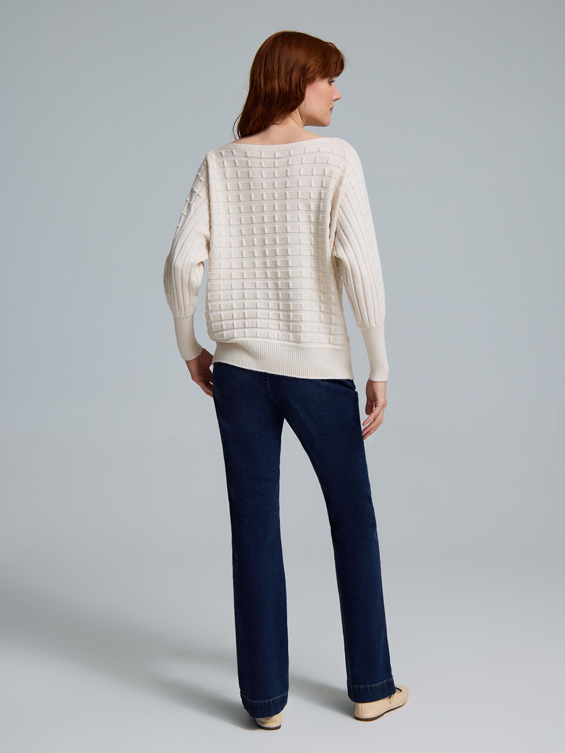 Dolman Sleeve Cable Knit Sweater