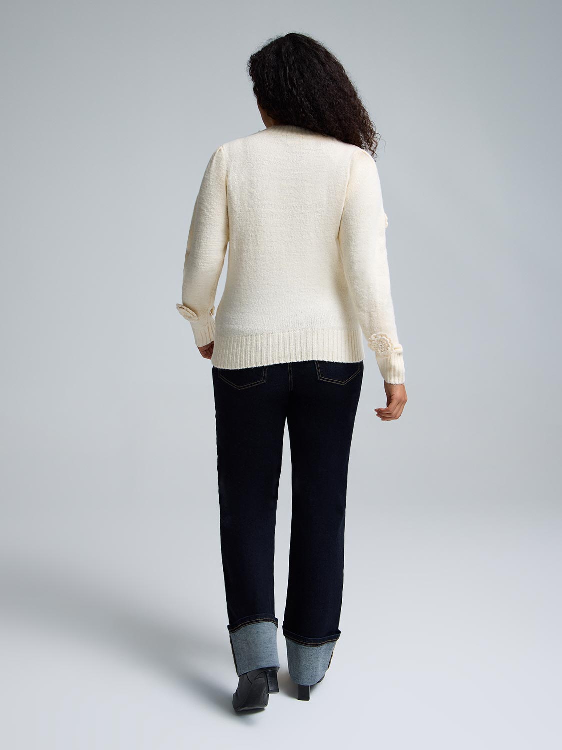 Floral Applique Sweater